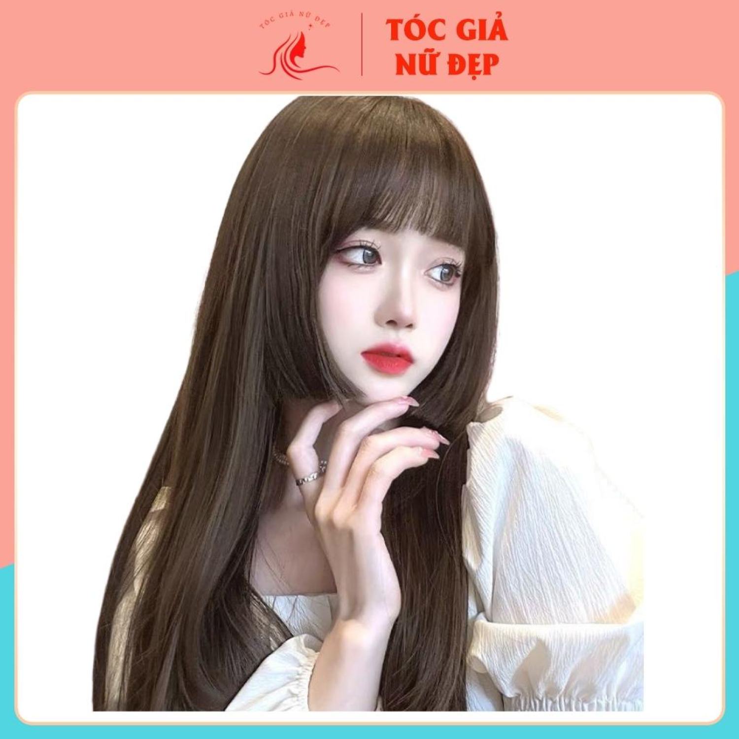 Tóc giả nữ nguyên đầu mẫu mới mã BHT026
