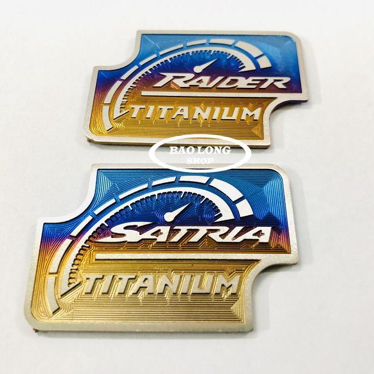 Tem Titanium 3D dán nắp dầu Satria,Raider