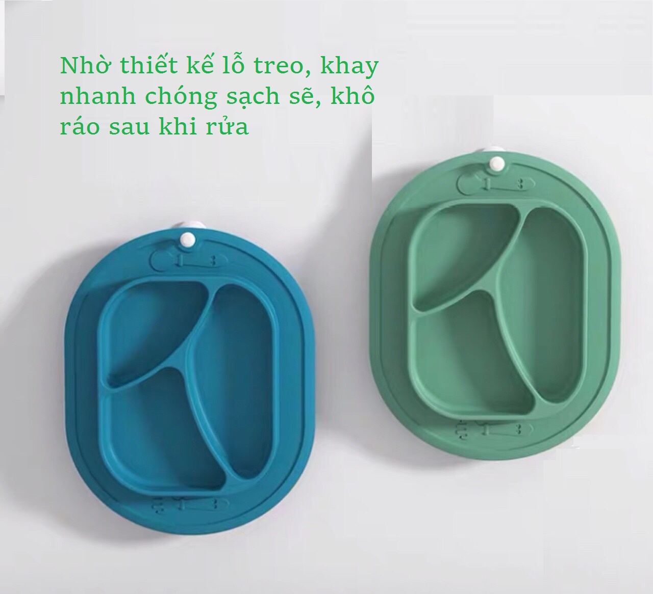 Khay ăn dặm silicone, khay ăn dặm BLW  cho bé
