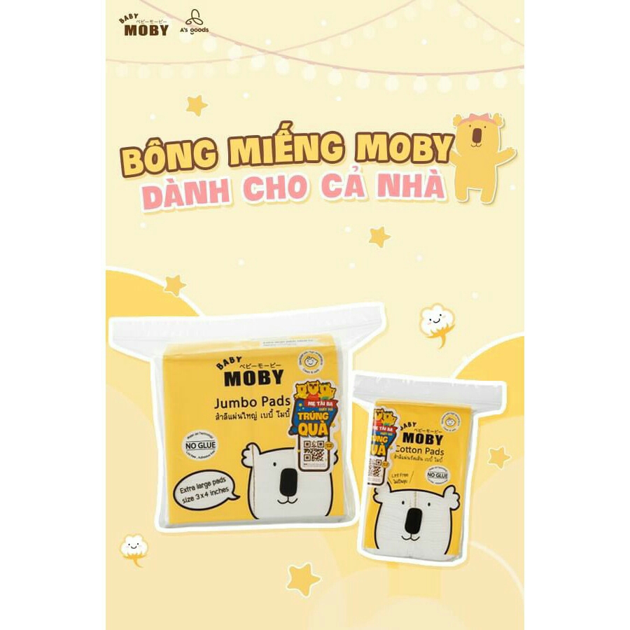 [HCM]Bông miếng Moby bịch 100 miếng