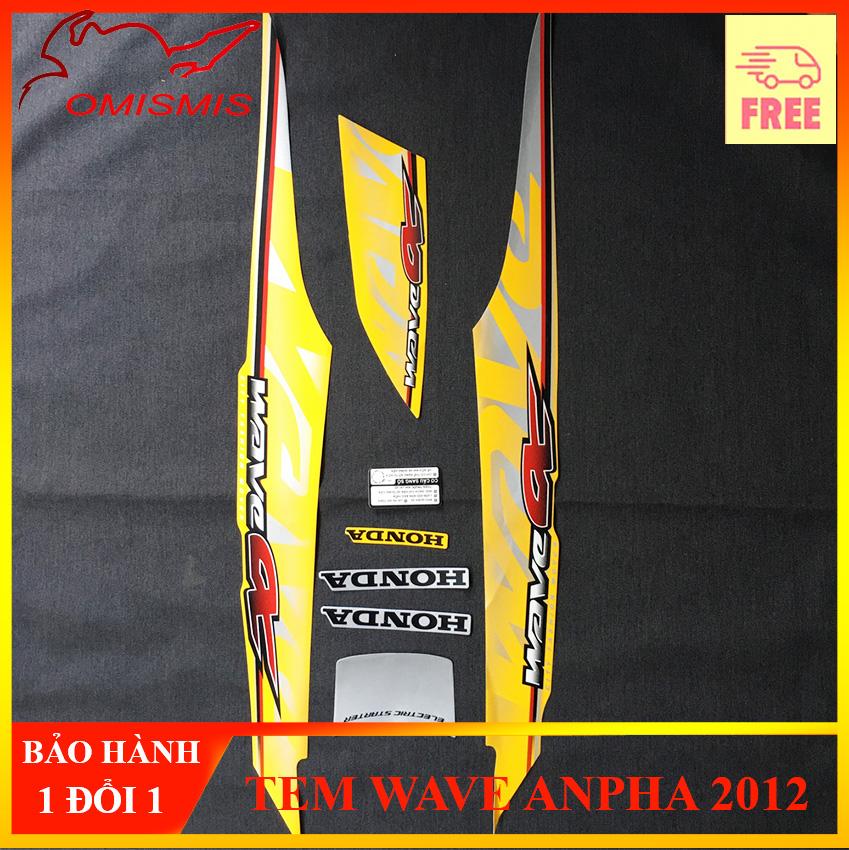 [HCM][BAO ĐỔI TRẢ] BỘ TEM 3 LỚP CAO CẤP MẪU ZIN CHO WAVE ANPHA 2012 - MÀU ĐỎ