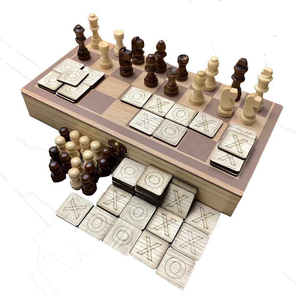Checkerboard palid checkerboard combined international chess 2 in 1 play wood benrikids boardgame fun development intelligence IQ EQ Smart
