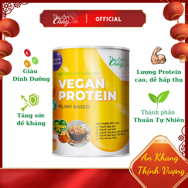 Vegan Protein Thuần Chay Bổ Sung Protein Thực Vật Không Nành 500G nhập khẩu