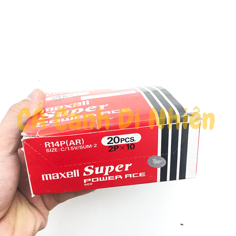 Bộ 2 viên Pin Trung Size C MAXELL 1.5V R14P(AR)