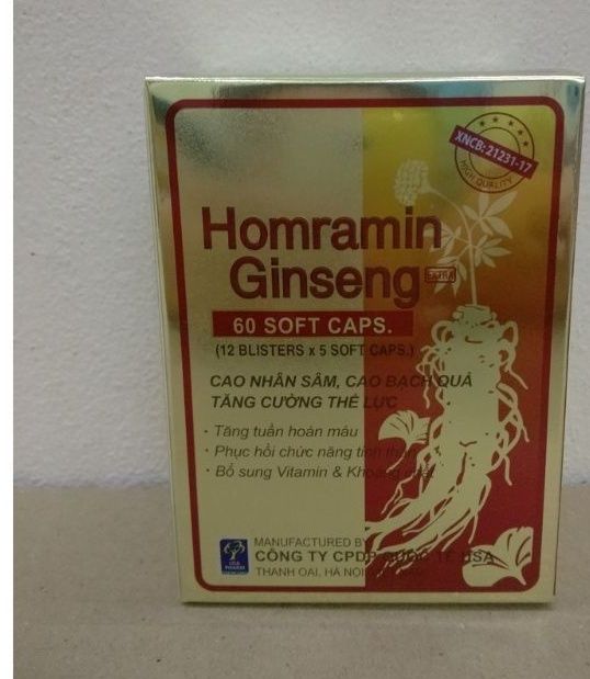 HOMRAMIN GINSENG NHÂM SÂM giúp tăng cường bồi bổ sức khỏe - Nguyên liệu nhập khẩu Mỹ - Hộp 60 viên Bổ sung vitamin, khoáng chất cần thiết giúp bồi bổ khí huyết, phục hồi sức khỏe , tăng cường sức đề kháng của cơ thể,
