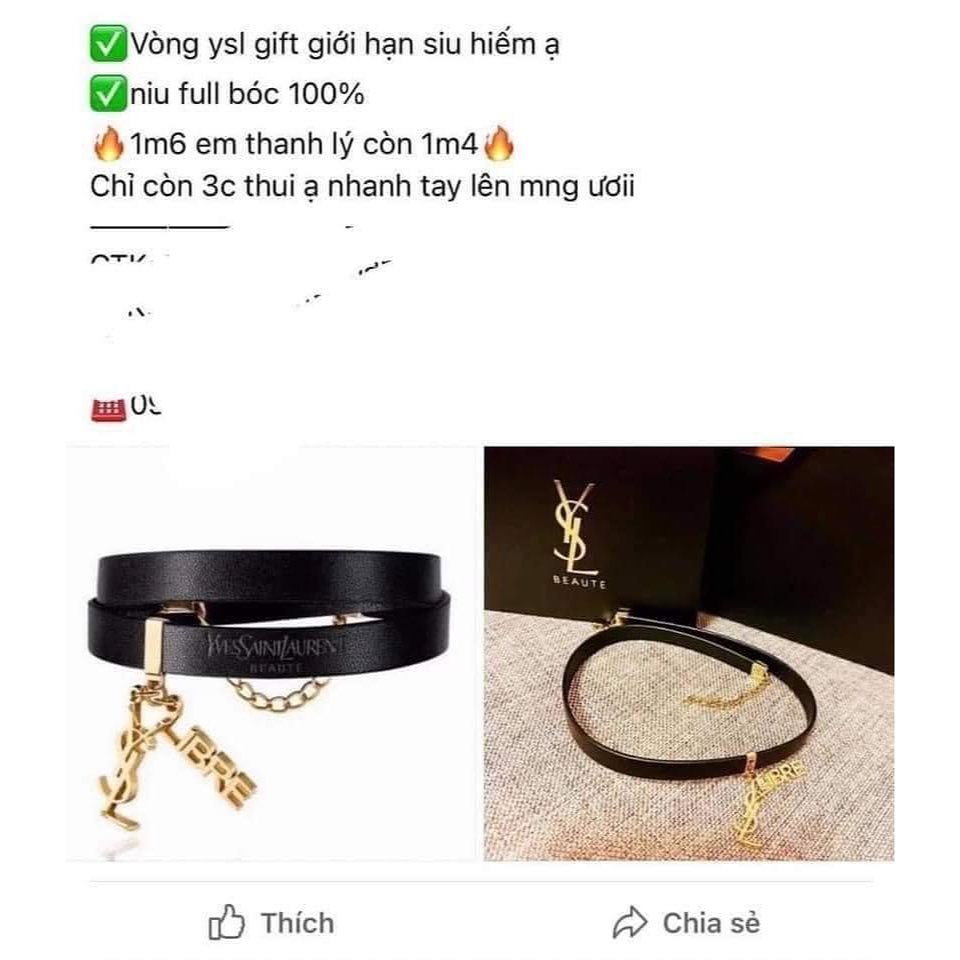 Vòng tay - Chocker YSSLL gift hãng
