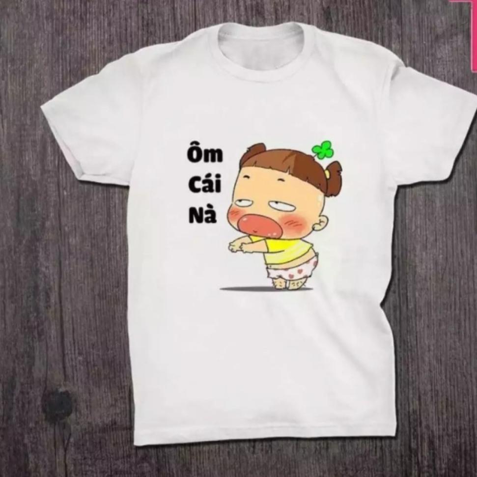 [HCM]áo thun nam nữ in hình ôm cái nè