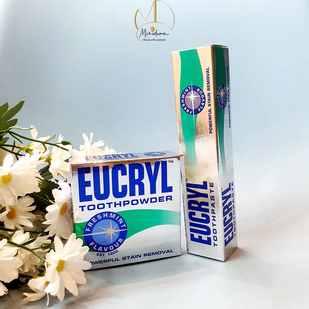Kem đánh trắng răng Eucryl & Bột tẩy trắng Eucryl