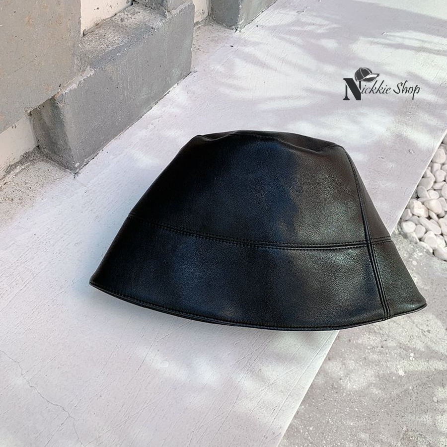 Mũ bucket da đội sụp sụp thời trang
