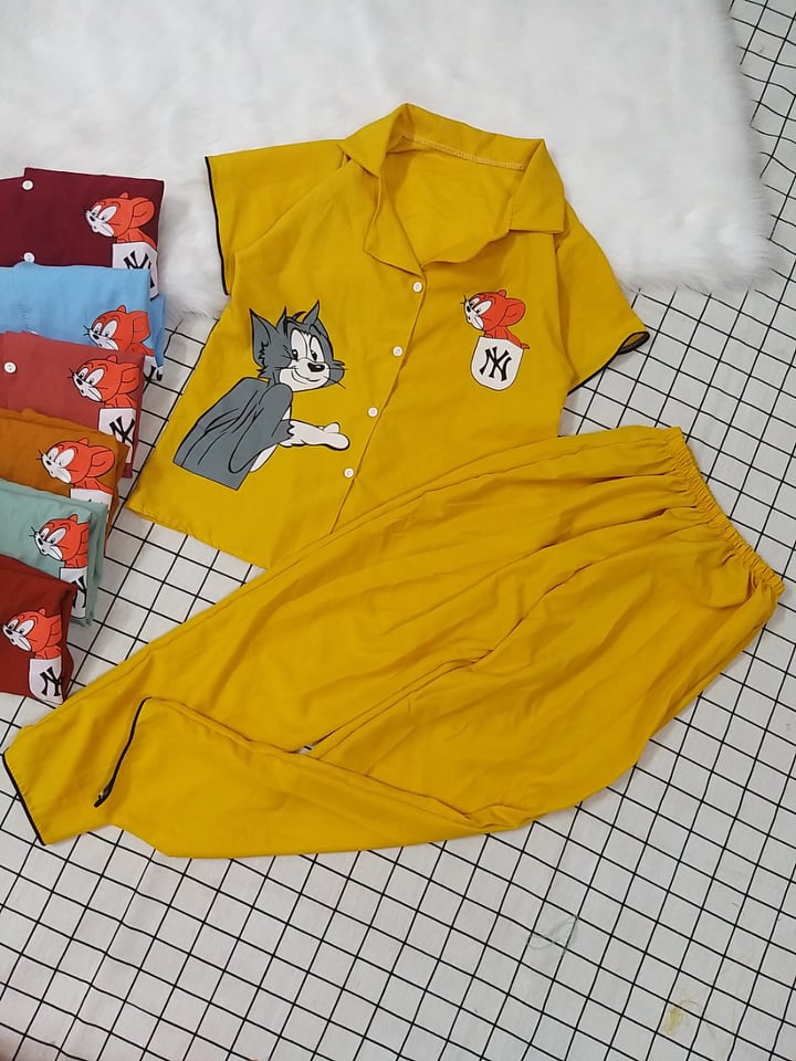 Bộ pijama kate lụa, siêu dễ thương