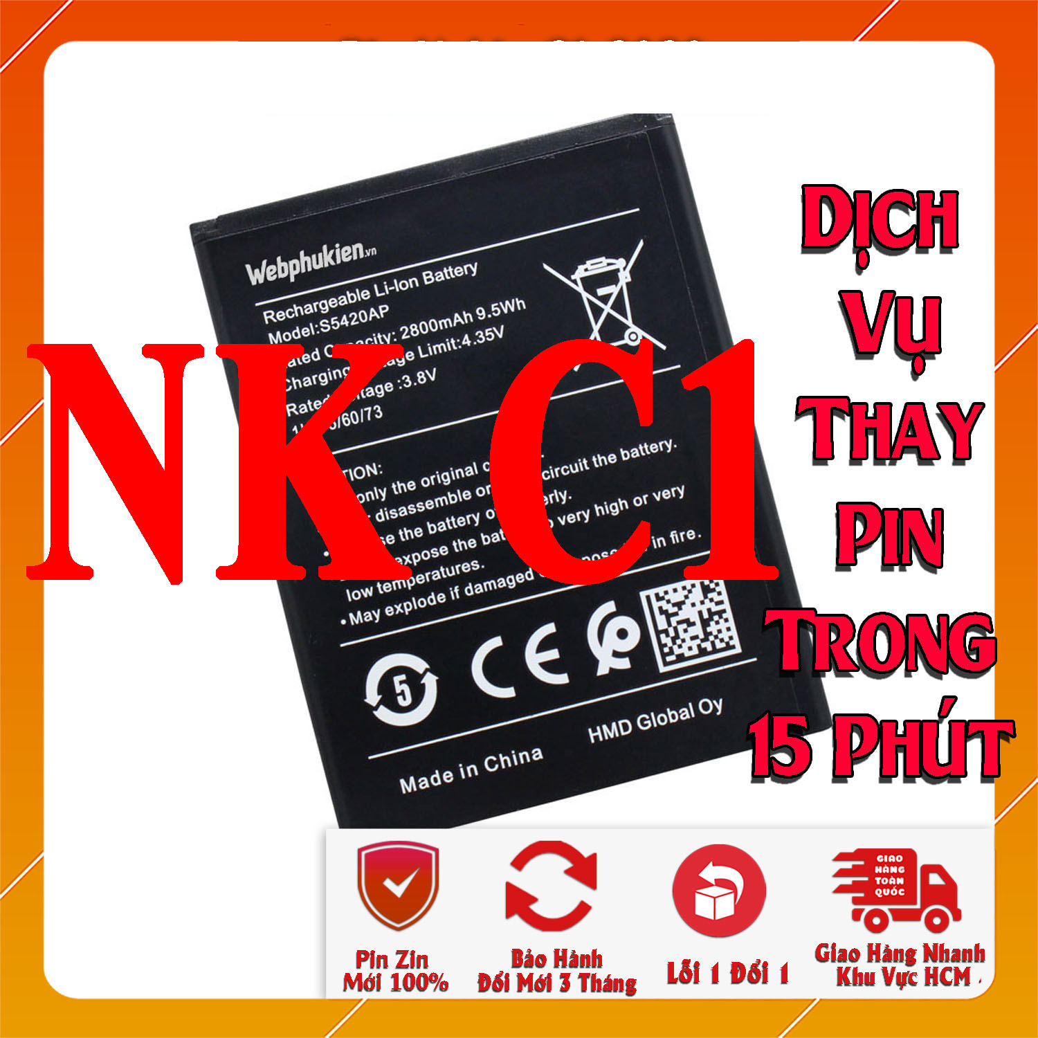 Pin scud cho nokia 7.2/6.2/c1/1/3.1/5/2.2/3.4/5.4/c30/c20/g21/g11/c21 plus/c21/c10