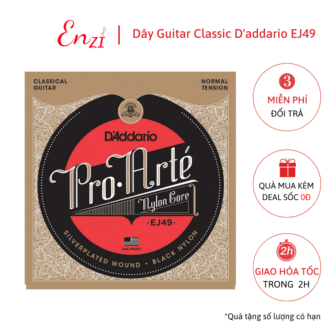 Dây Đàn Guitar Classic DAddario EJ48 dây dàn guitar classic cổ điển dây nylon chất lượng Enzi