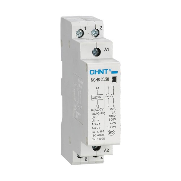 Khởi động từ contactor chint 2p 20a nch8-20/20