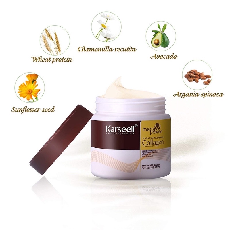 Kem Hấp Tóc KARSEELL, Ủ Tóc Collagen, Kem Ủ Tóc Collagen KARSEELL 500ML