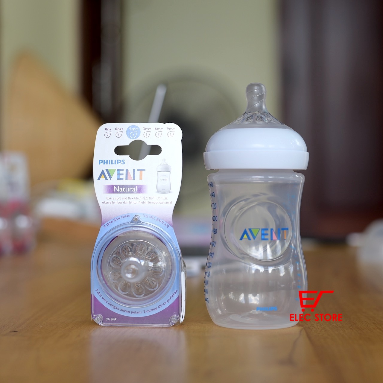 Núm ti thay bình sữa Philips AVENT Natural số 2 [cho bé từ 1 tháng +]