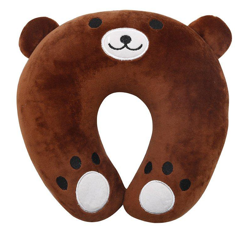 Gối kê cổ chữ u totoro-gấu nâu - gối văn phòng, gối kê cổ đi tàu xe máy bay hình chữ u