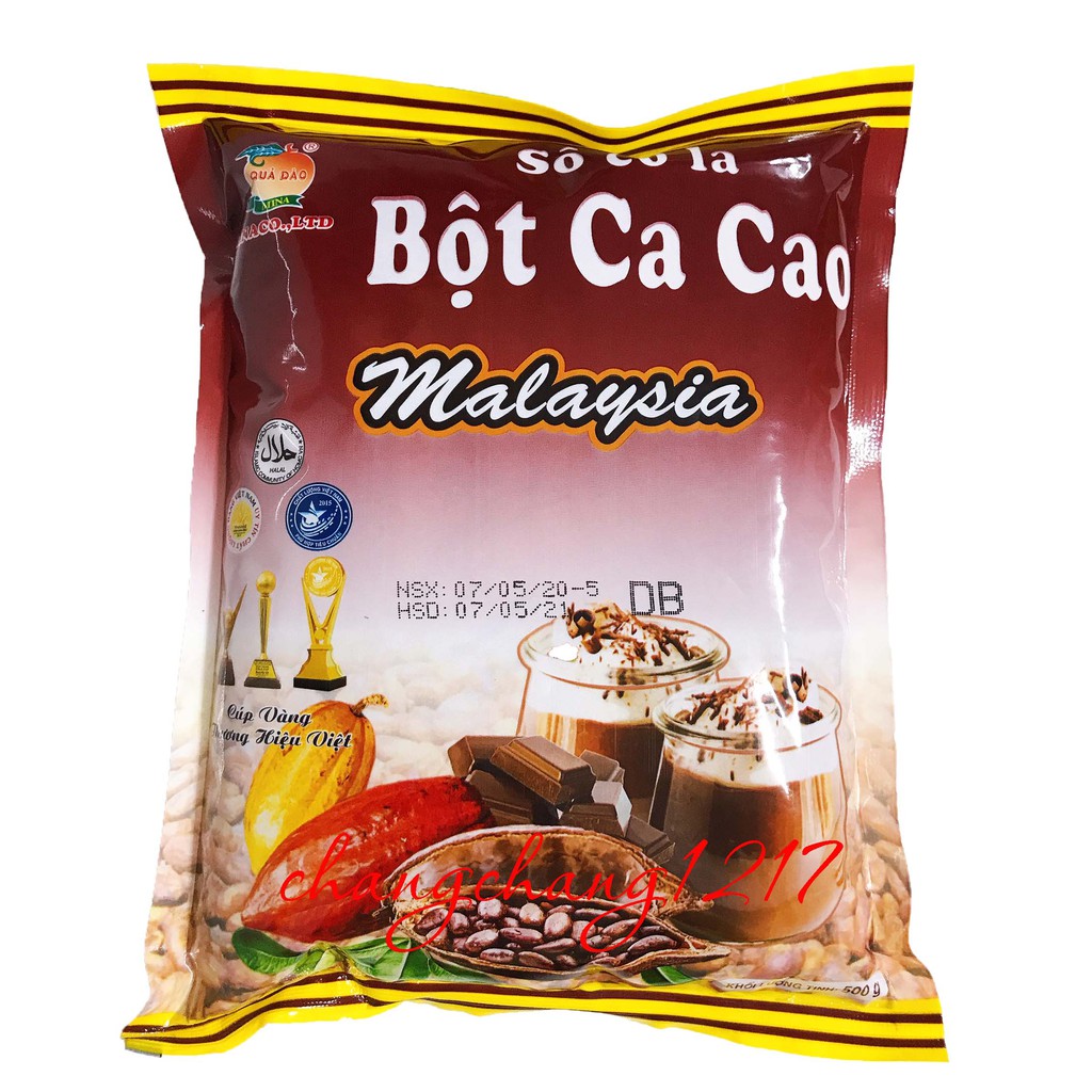 Bột Cacao Đắng Malaysia Gói 500g