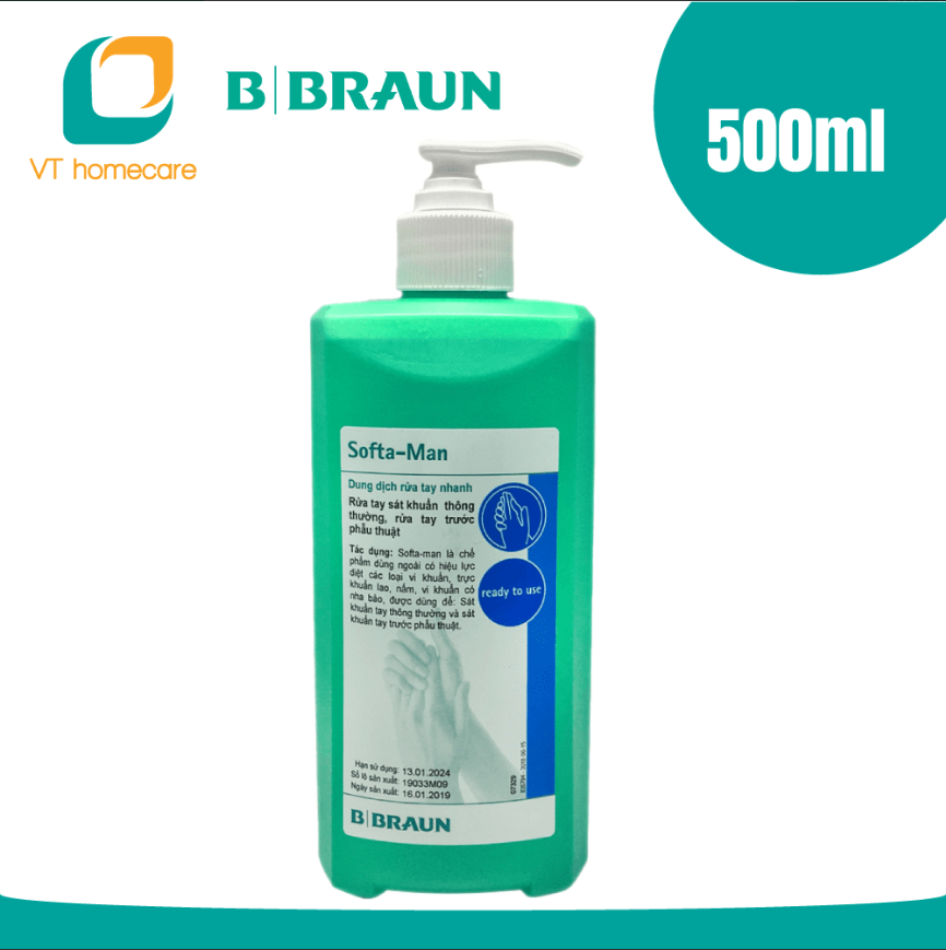 Dung dịch sát khuẩn tay nhanh Softa-man BBRAUN (500ml)