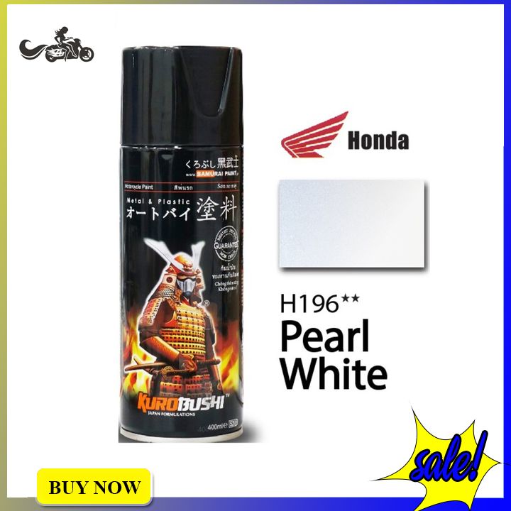 Sơn xịt Samurai màu trắng ngọc trai H196 400ML