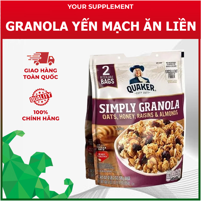 Yến Mạch Ăn Liền - Quaker Simply Granola (1kg)