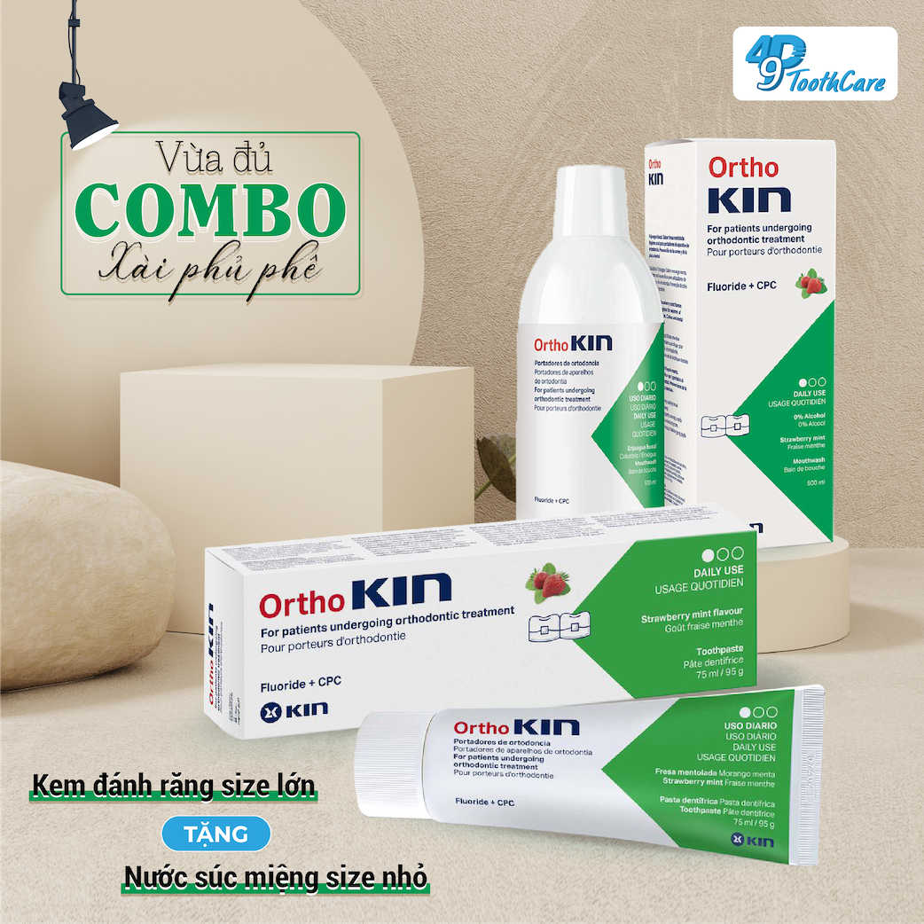 [HCM]Kem đánh răng ORTHOKIN - Dành cho răng niềng 75g