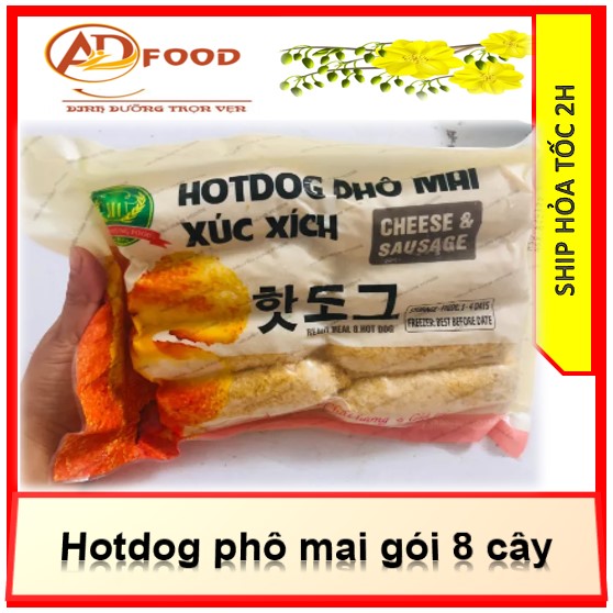 Hotdog phô mai gói 8 cây