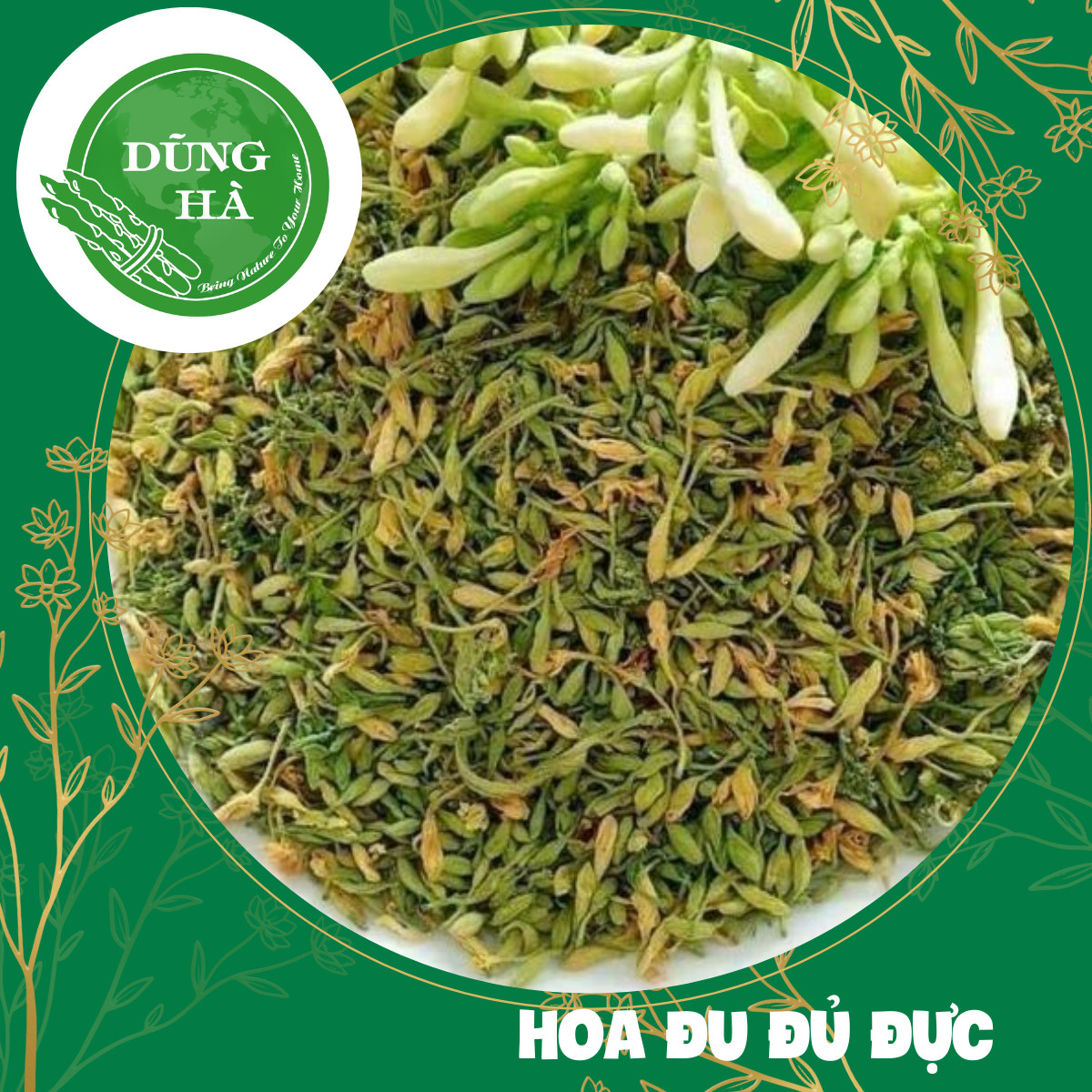 Hoa đu đủ đực phơi khô tự nhiên chất lượng hương thơm tự nhiên