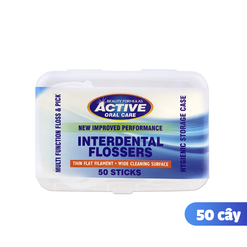 [HCM]Hộp 50 Tăm Chỉ Xỉa Răng Beauty Formulas (Tăm chỉ nha khoa)