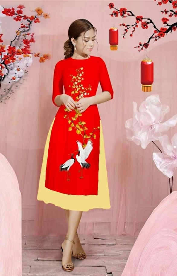[HCM]Áo dài cách tân tơ nhung sản phẩm tốt chất lượng cao cam kết hàng nhận được như hình và mô tả