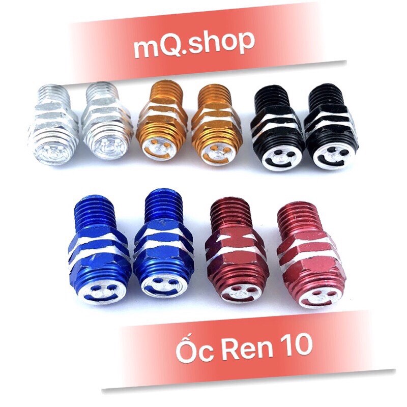 😁 1 Đôi Ốc Chân Gương Xe Máy Hình Mặt Cười