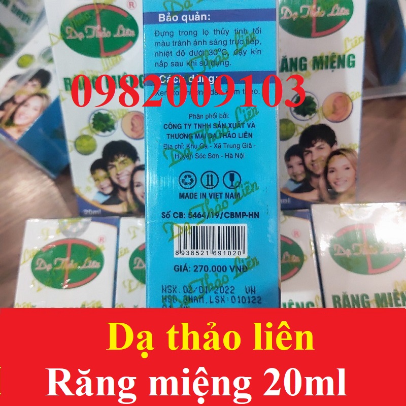 Tinh dầu Răng miệng Dạ Thảo Liên lọ to 20ml