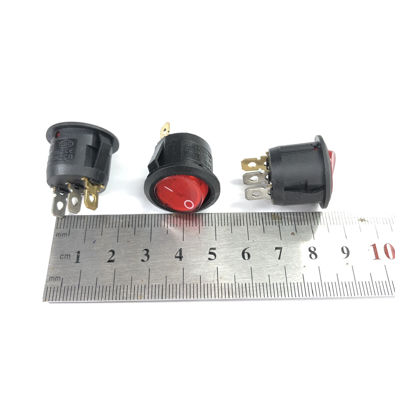 Công tắc bập bênh tròn KCD1 có đèn báo nguồn 6A-250Vac