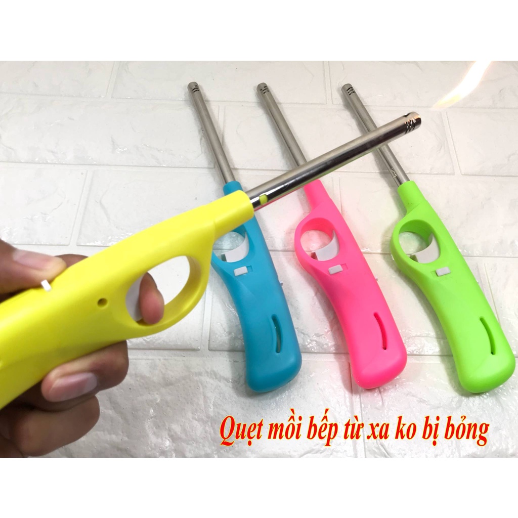 Bật Lửa Hộp Qụet Mồi Bếp Ga, Bật Lửa Châm Bếp Cồn Có Nút Khóa An Toàn (Giao Màu Ngẫu Nhiên)