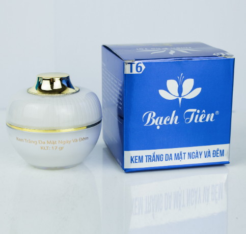 Bạch Tiên T6 - Kem dưỡng trắng da mặt ngày và đêm phiến hồng hoa - Saffron 17g - Mỹ Phẩm Nhật Việt Chính Hãng
