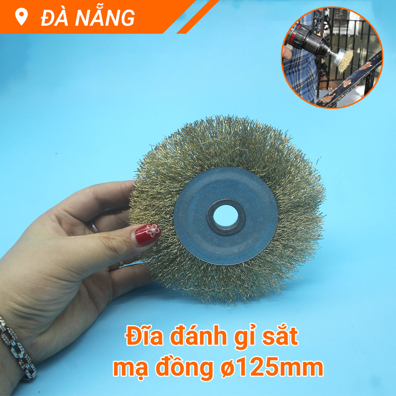 Đĩa đánh rỉ sắt mạ đồng