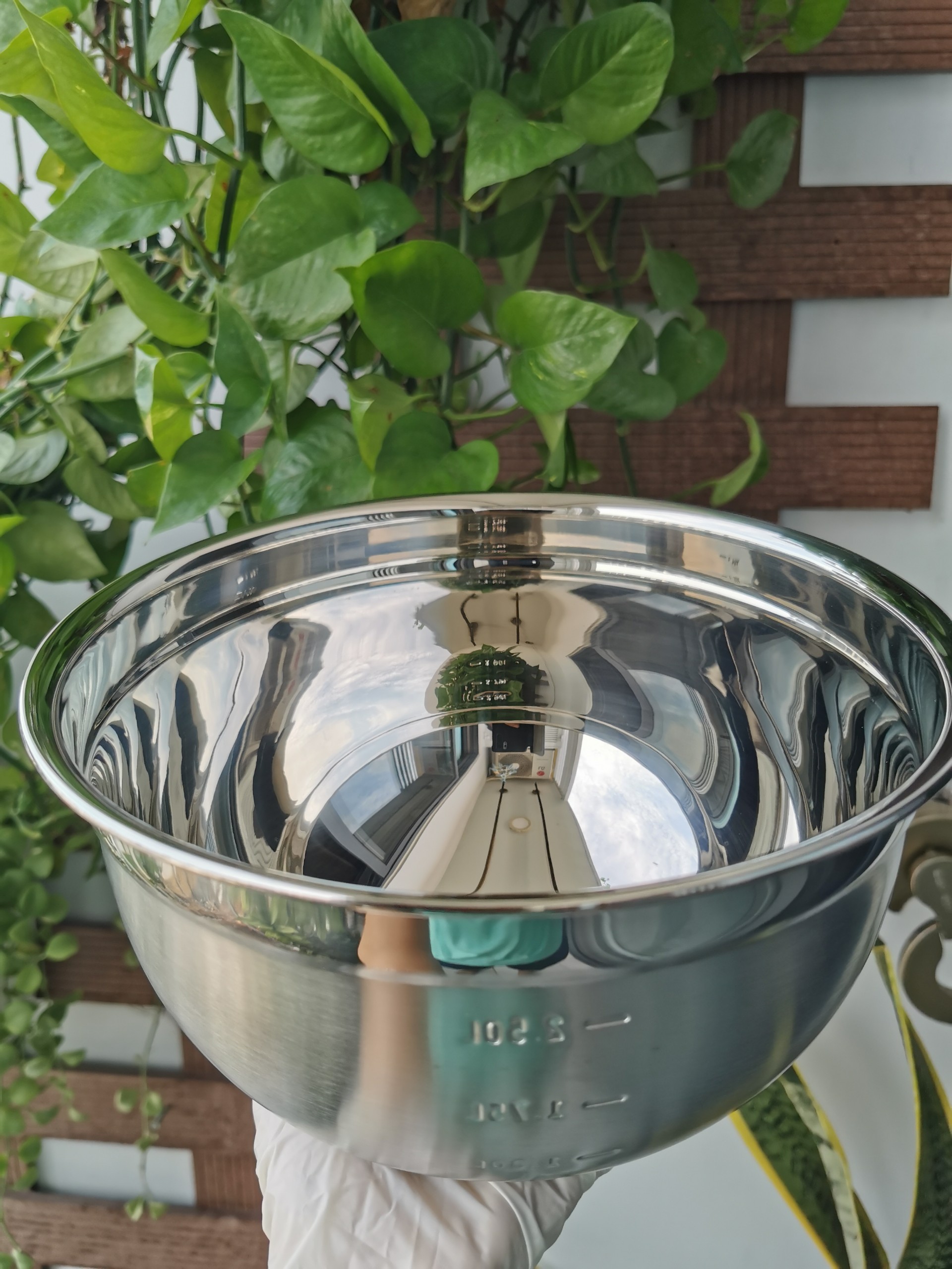 Thố inox đánh trứng /trộn bột 304 có vạch đo lường