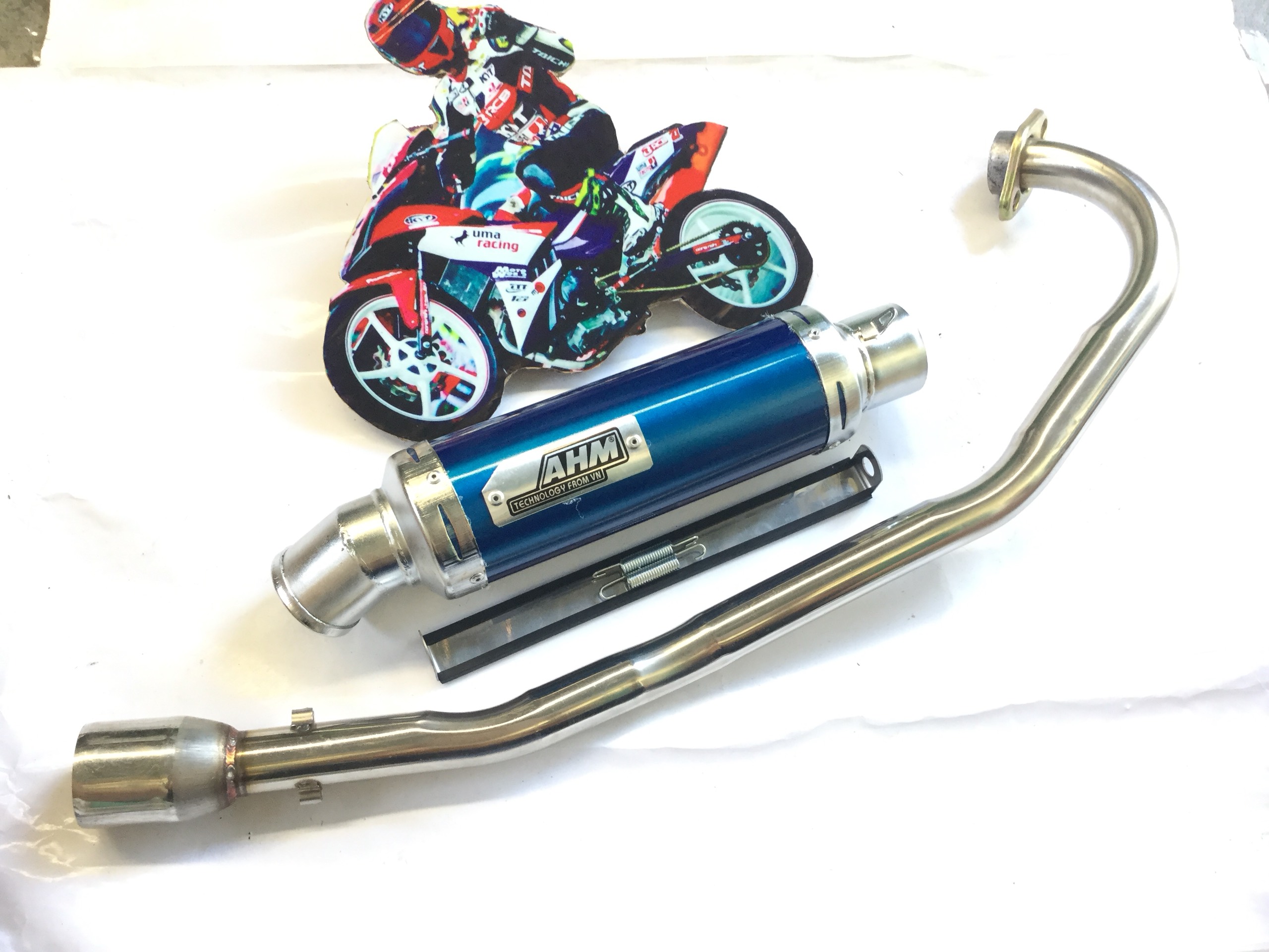 Pô độ ahm đen - Cổ Pô Lắp Exciter 135