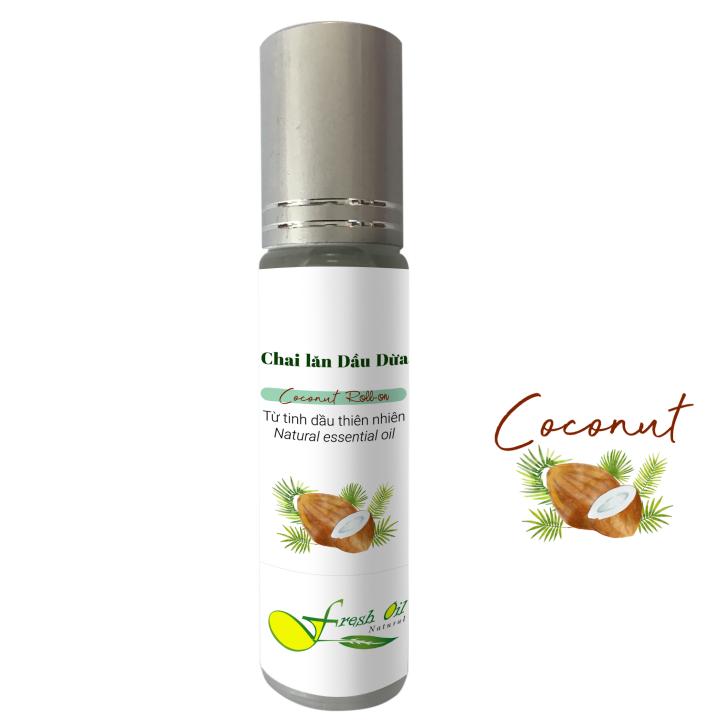 [HCM]Chai lăn tinh dầu dừa 10ml