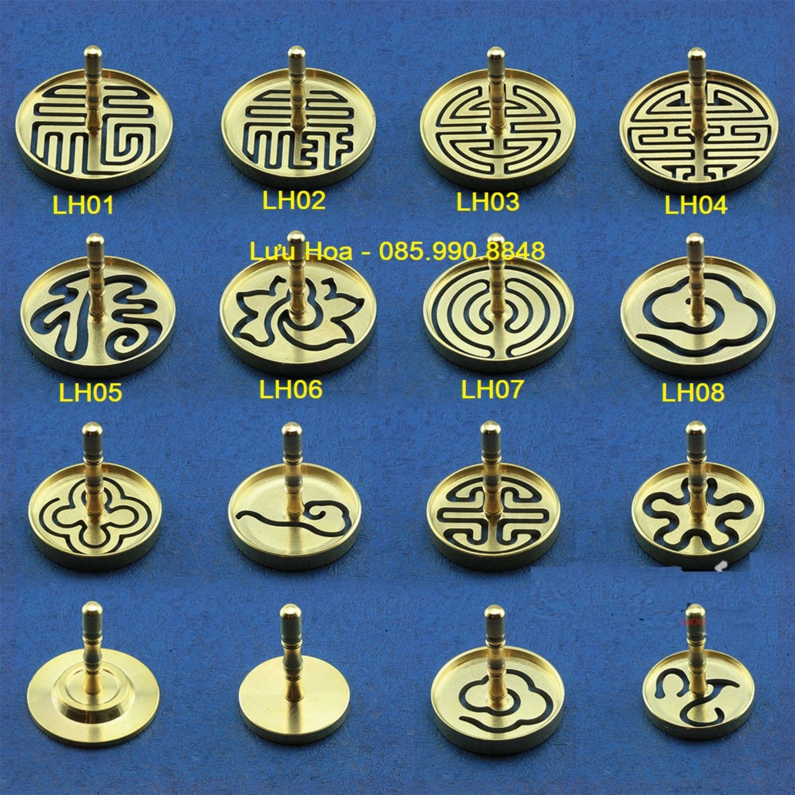 Dụng cụ Tạo Hình đốt bột trầm, bột tài lộc, bột phong thủy chất liệu đồng nguyên chất - Đẹp lãng mạn