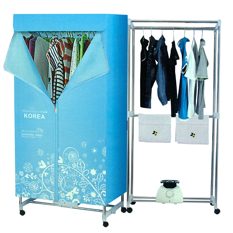 Tủ sấy quần áo mini gấp gọn khung inox cao cấp, có điền khiển từ xa