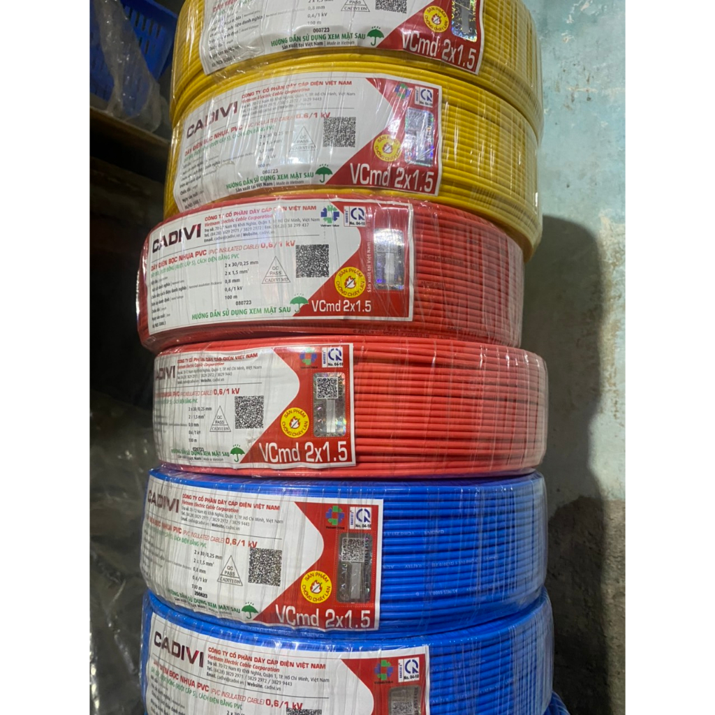 Dây điện đôi cadivi vcmd 2x1.5