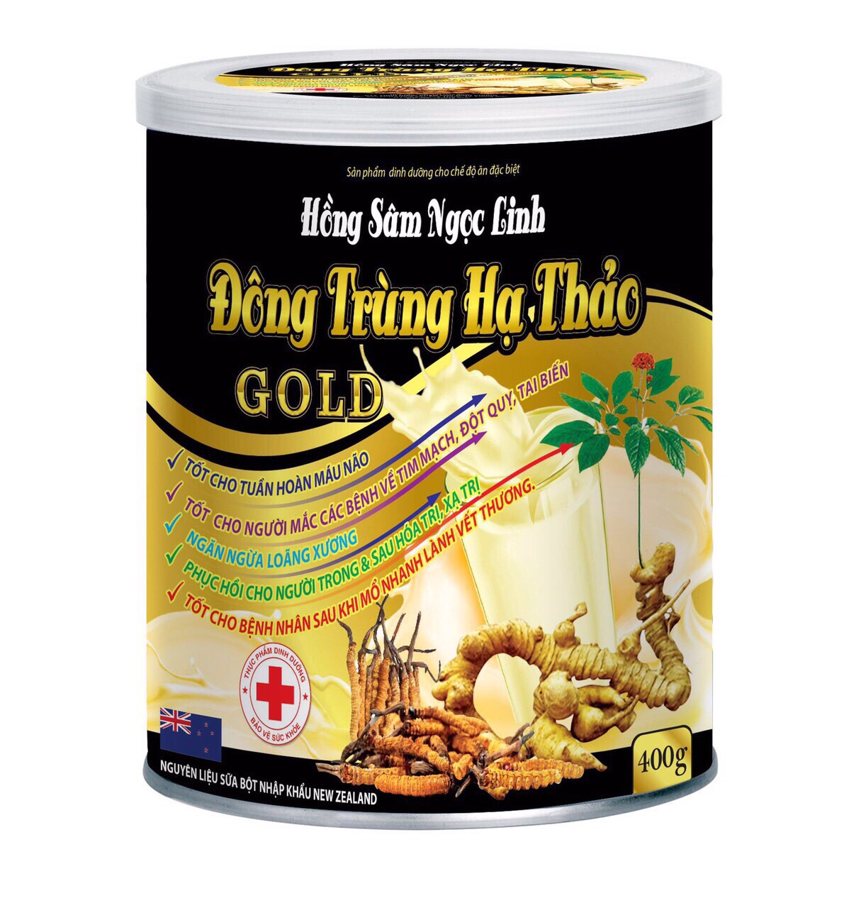 Sữa Bột Hồng Sâm Ngọc Linh Đông Trùng Hạ Thảo Gold giúp tăng cường sinh lực