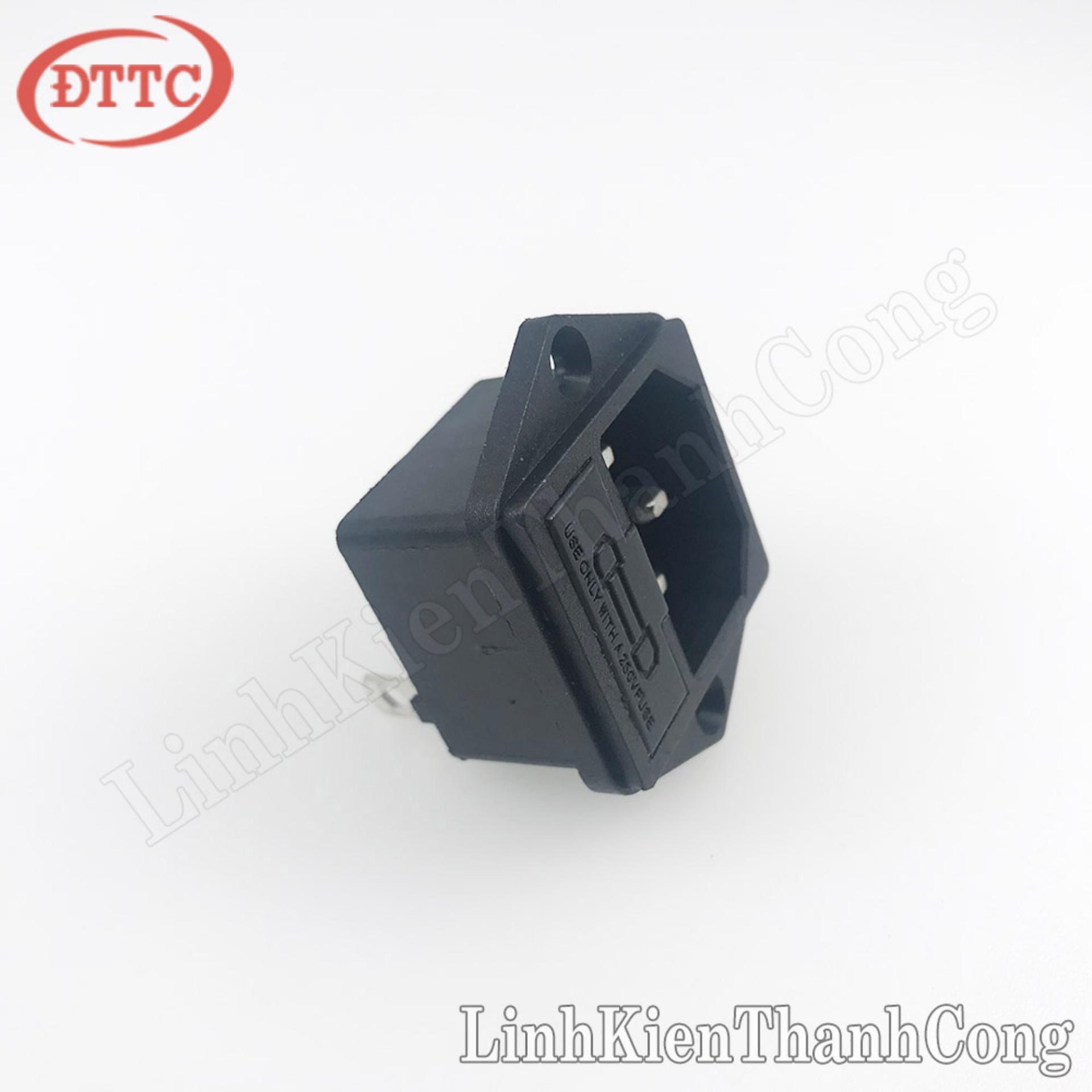 Ổ cắm nguồn ac ac-03 10a 250v có cầu chì