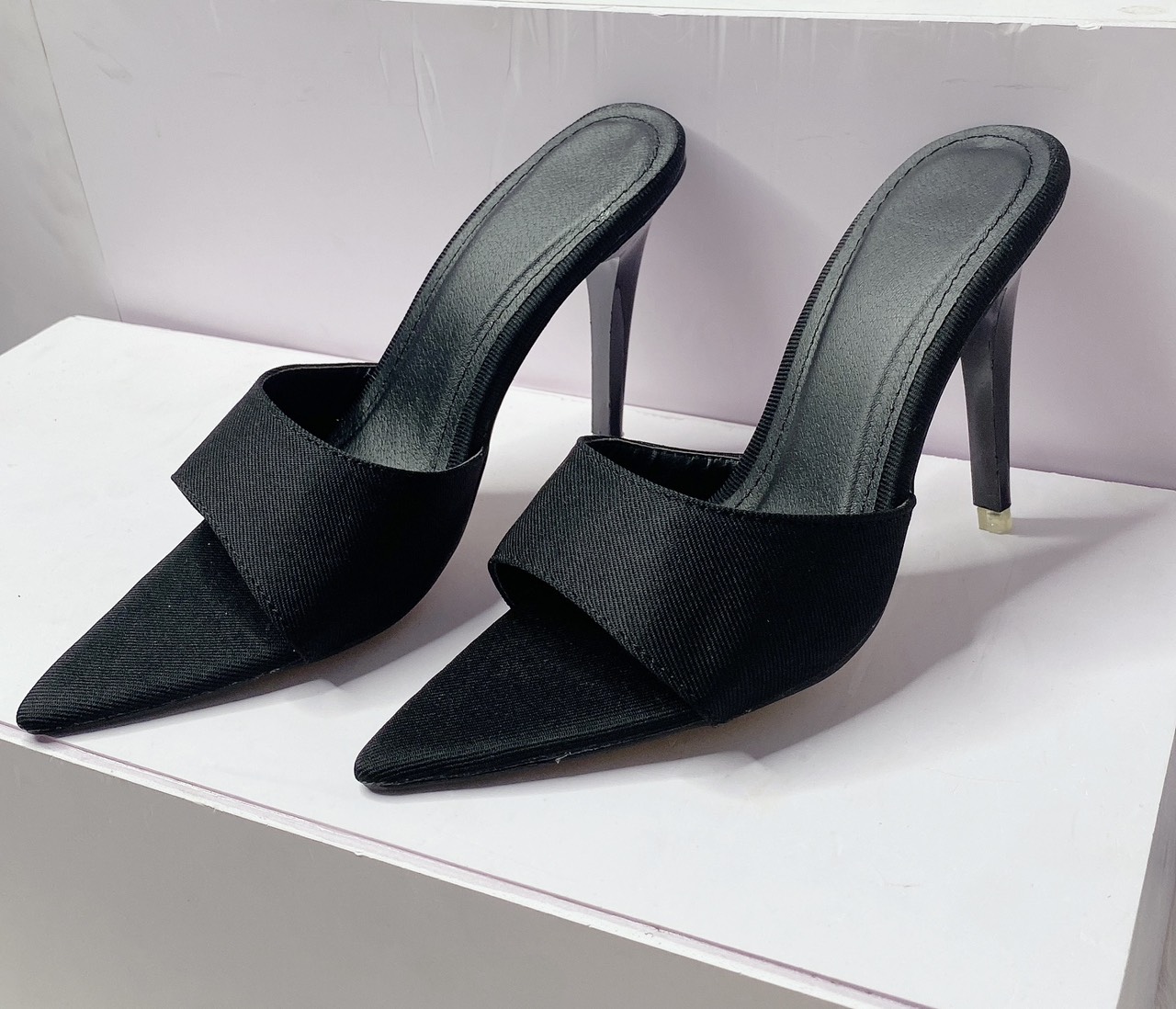dép cao gót 9cm mũi nhọn gót nhọn siêu xinh