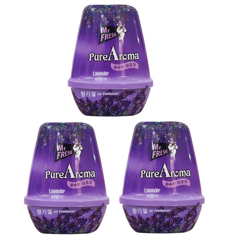 [Hoàn Tiền 10%] Combo 3 sáp thơm phòng khử mùi PureAroma Mr.Fresh 180g (mẫu mới) BH746