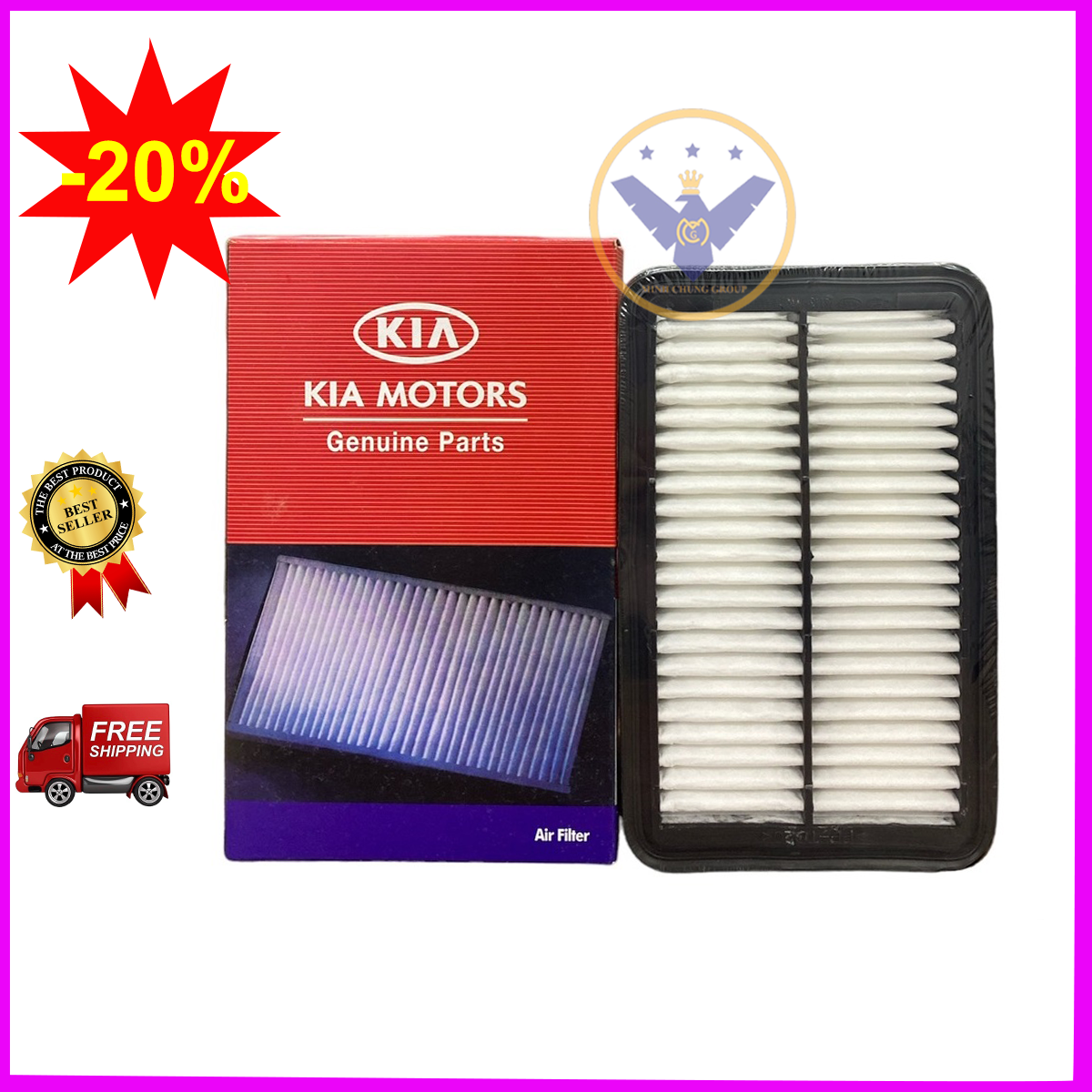 Lọc gió động cơ kia morning, kia picanto 2005-2019