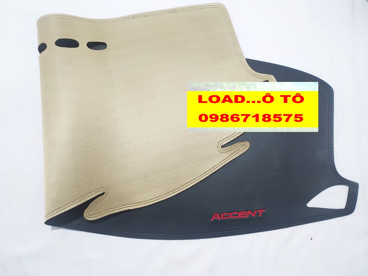 Thảm Taplo Da Vân Carbon Huydai Accent 2023-2018 Cao Cấp