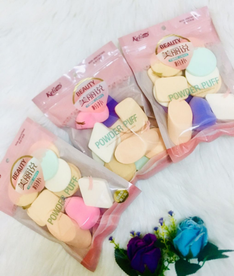 Bông Phấn Keli Set 13 Miếng