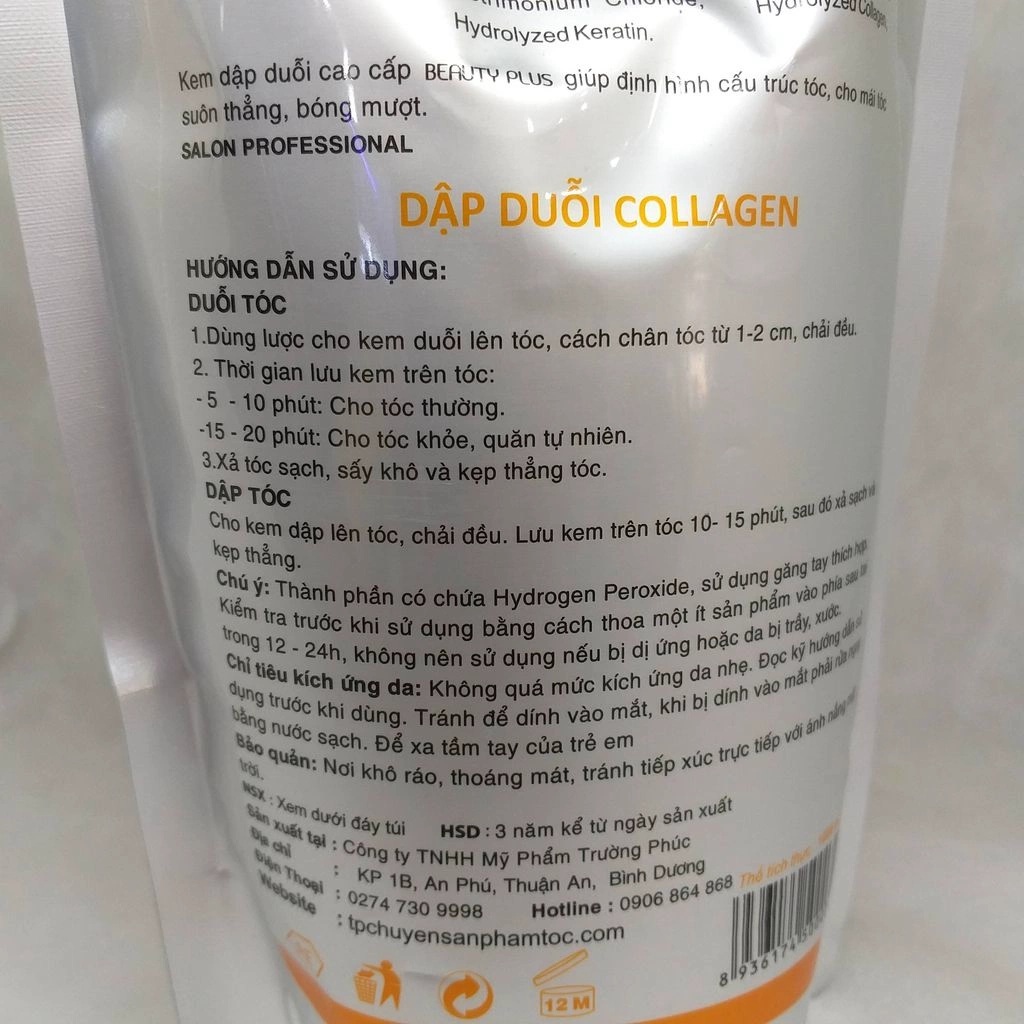 Thuốc dập duỗi tóc Beauty Plus Dung Tích 1000ml
