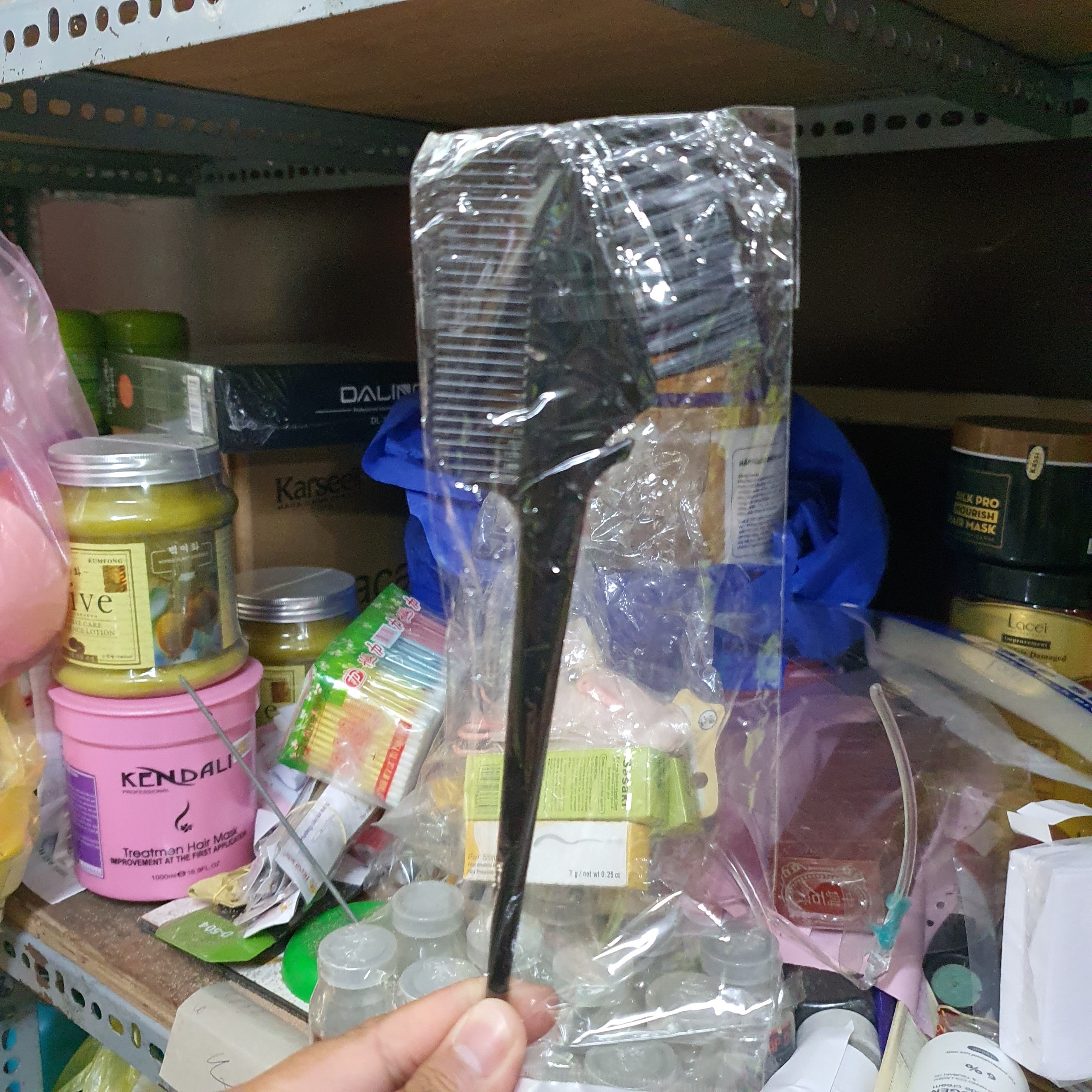 Lược chổi cọ nhuộm tóc 2 đầu - Lông mềm